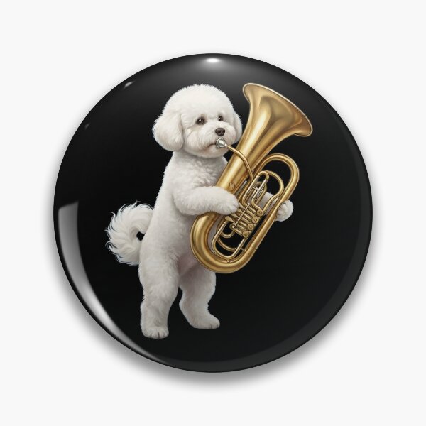 Item preview, Bichon Frise Playing Tuba Player Tubaist Dog Lover designed and sold by DoodleTortle.