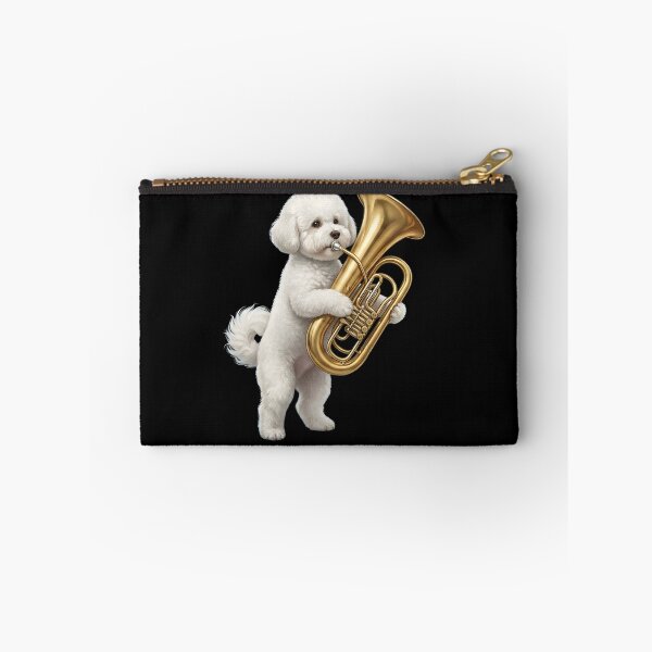 Item preview, Bichon Frise Playing Tuba Player Tubaist Dog Lover designed and sold by DoodleTortle.
