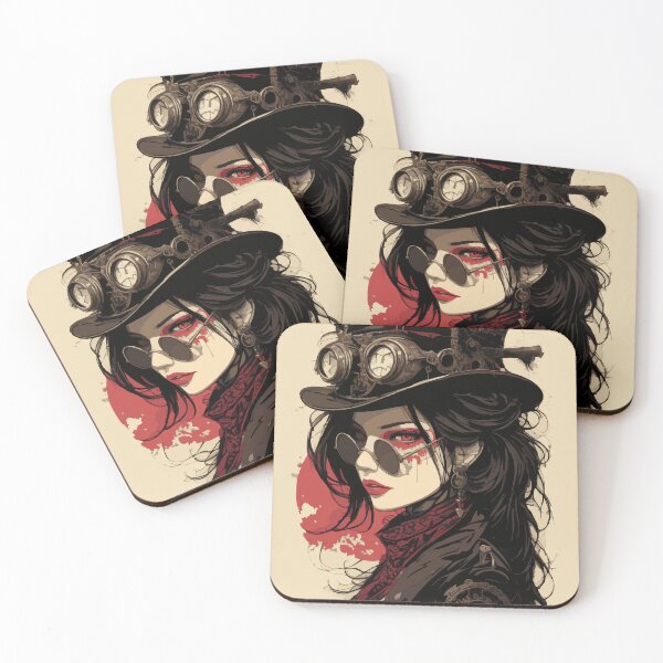 Item preview, Steampunk woman with top hat and gears designed and sold by drizzd.