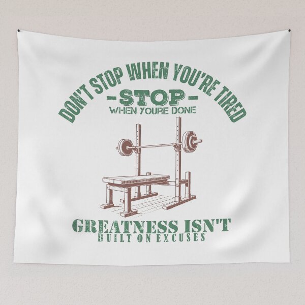 Item preview, Don’t Stop When You’re Tired Stop When You’re Done – Gym Motivation Quote Design designed and sold by Gawii.