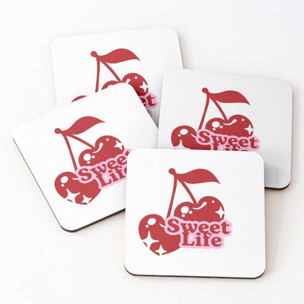 Item preview, Sweet Life Cherry Heart – Cute Kawaii Cherry Sticker Design designed and sold by Unsololugar.