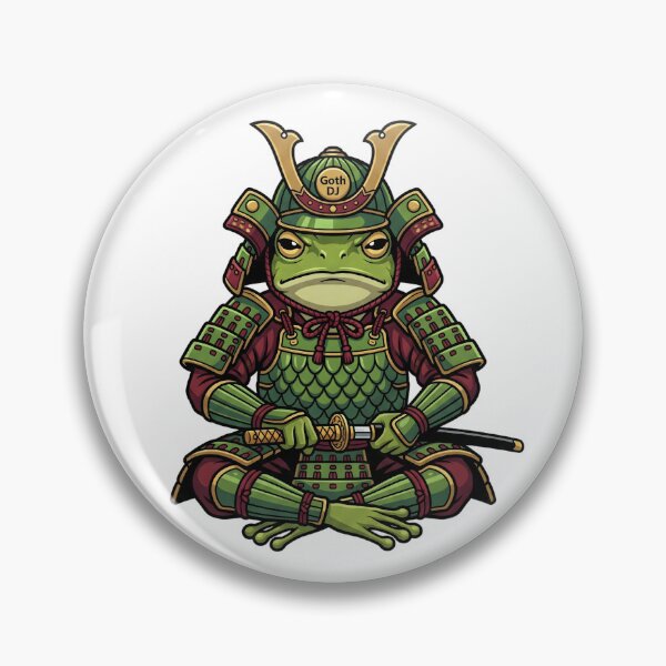 Item preview, Grumpy Japanese Tree Frog Samurai Warrior designed and sold by Kvarny.