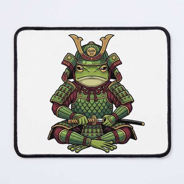 Item preview, Grumpy Japanese Tree Frog Samurai Warrior designed and sold by Kvarny.