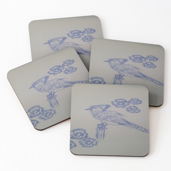 Item preview, Beautiful Blue Jay And Flowers  designed and sold by Rainbowland123.