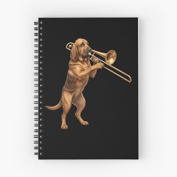 Item preview, Bloodhound Playing Trombone Player Trombonist Dog Lover designed and sold by DoodleTortle.