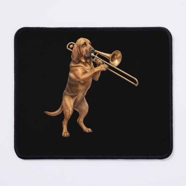 Item preview, Bloodhound Playing Trombone Player Trombonist Dog Lover designed and sold by DoodleTortle.