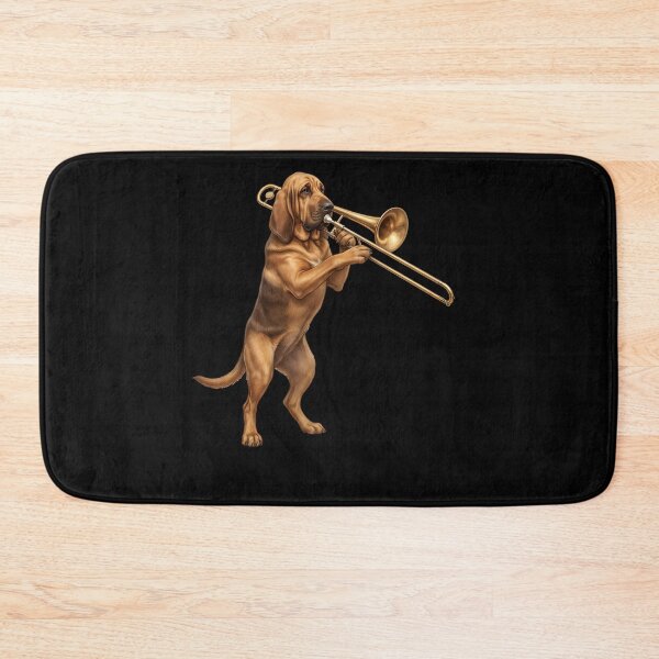 Item preview, Bloodhound Playing Trombone Player Trombonist Dog Lover designed and sold by DoodleTortle.