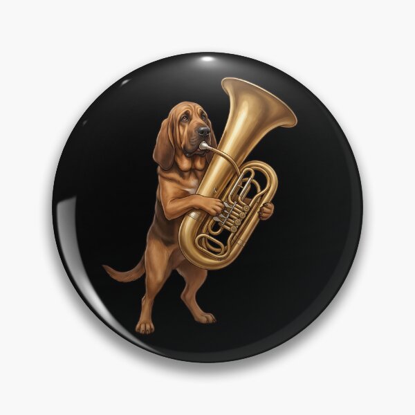 Item preview, Bloodhound Playing Tuba Player Tubaist Dog Lover designed and sold by DoodleTortle.