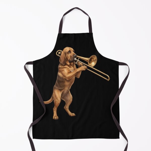 Item preview, Bloodhound Playing Trombone Player Trombonist Dog Lover designed and sold by DoodleTortle.