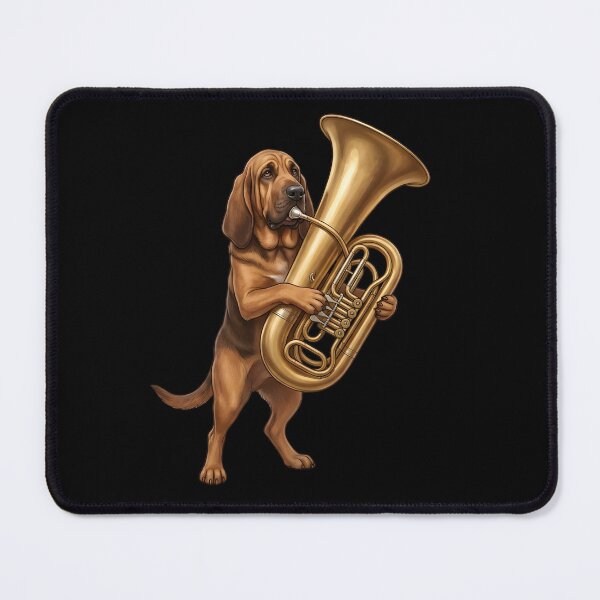 Item preview, Bloodhound Playing Tuba Player Tubaist Dog Lover designed and sold by DoodleTortle.