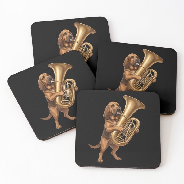 Item preview, Bloodhound Playing Tuba Player Tubaist Dog Lover designed and sold by DoodleTortle.