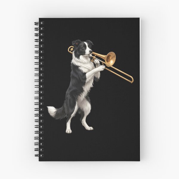 Item preview, Border Collie Playing Trombone Player Trombonist Dog Lover designed and sold by DoodleTortle.