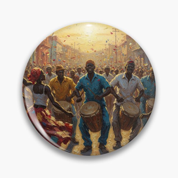 Item preview, Sunlit and Vibrant Carnival Drumline designed and sold by BrickByDream.