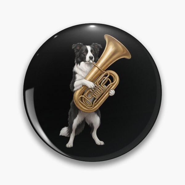 Item preview, Border Collie Playing Tuba Player Tubaist Dog Lover designed and sold by DoodleTortle.