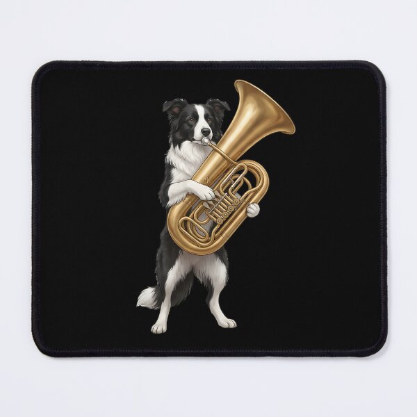 Item preview, Border Collie Playing Tuba Player Tubaist Dog Lover designed and sold by DoodleTortle.