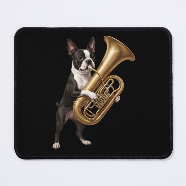Item preview, Boston Terrier Playing Tuba Player Tubaist Dog Lover designed and sold by DoodleTortle.