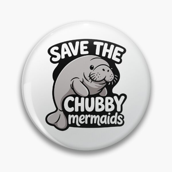 Item preview, “Save the Chubby Mermaids - Cute Manatee Pun | Kawaii Sea Cow Design designed and sold by Cree8if.