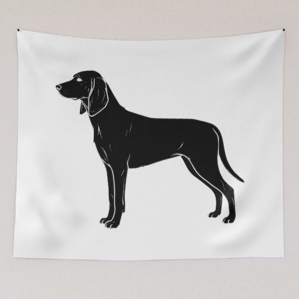 Item preview, Coonhound Silhouette – Minimalist Hound Dog Art designed and sold by furrydrool.