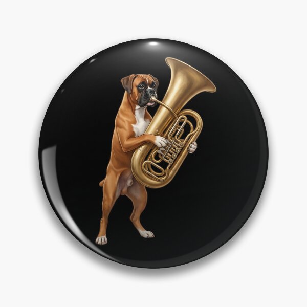 Item preview, Boxer Dog Playing Tuba Player Tubaist Dog Lover designed and sold by DoodleTortle.