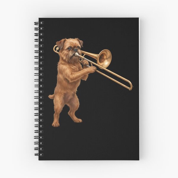 Item preview, Brussels Griffon Playing Trombone Player Trombonist Dog Lover designed and sold by DoodleTortle.