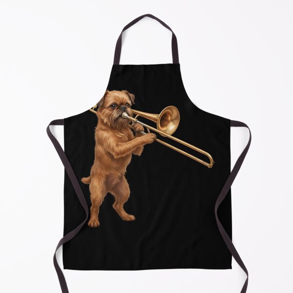 Item preview, Brussels Griffon Playing Trombone Player Trombonist Dog Lover designed and sold by DoodleTortle.