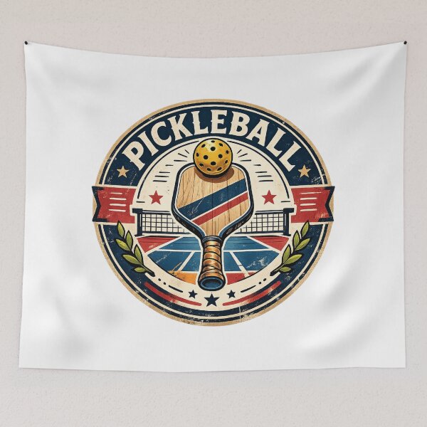 Item preview, Vintage Pickleball Shirt – Retro Club Badge Paddle & Ball Gift for Players designed and sold by Pickleball-Gift.