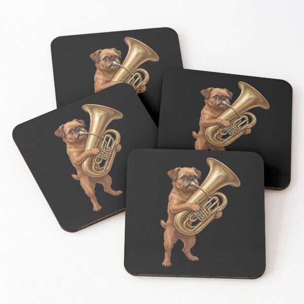 Item preview, Brussels Griffon Playing Tuba Player Tubaist Dog Lover designed and sold by DoodleTortle.
