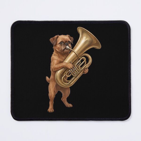 Item preview, Brussels Griffon Playing Tuba Player Tubaist Dog Lover designed and sold by DoodleTortle.