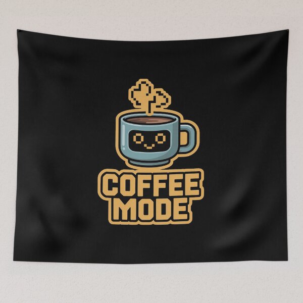 Item preview, Coffee Mode Cute Coffee Mug Pixel Steam Sticker designed and sold by Enea Kelo.