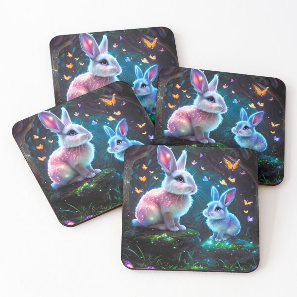 Item preview, enhanced bunnies  with butterflies  designed and sold by PurvaNimfaMagic.