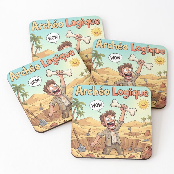 Item preview, Archaeological Logic – Archaeologist Excavating and Discovering a Bone (Archaeological Humor) designed and sold by WordPlayStudio.