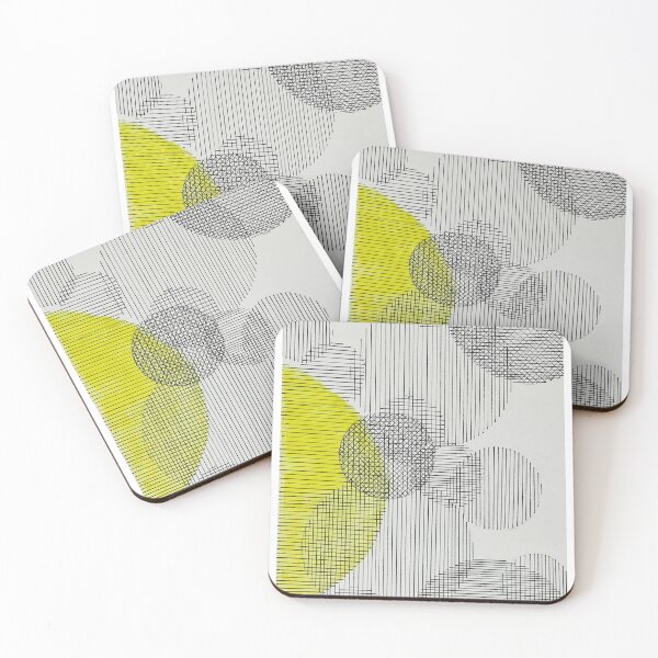 Item preview, Abstract geometric composition lines overlapping mid century style designed and sold by GriggsyArt.