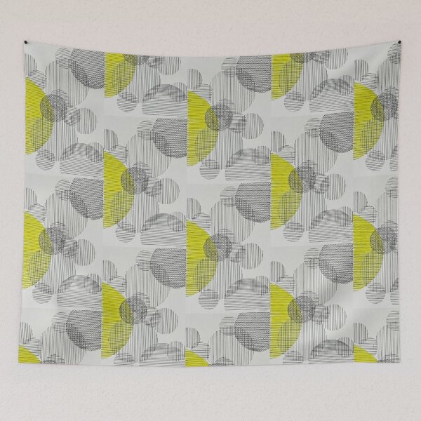 Item preview, Abstract geometric composition lines overlapping mid century style designed and sold by GriggsyArt.