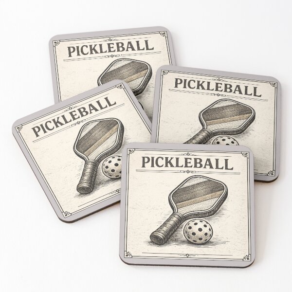 Item preview, Vintage Pickleball Shirt for Men – Classic Engraved Paddle & Ball Player Gift designed and sold by Pickleball-Gift.