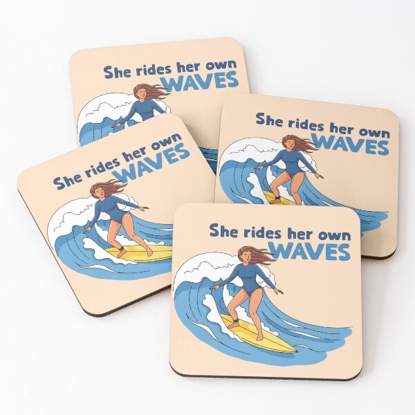 Item preview, She Rides Her Own Waves – Empowered Surfer Girl Design designed and sold by Sea Gem.
