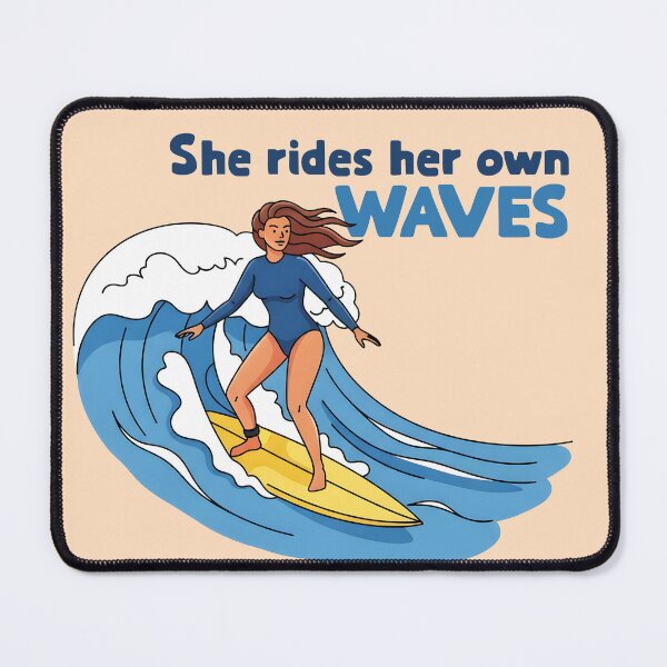 Item preview, She Rides Her Own Waves – Empowered Surfer Girl Design designed and sold by Sea Gem.