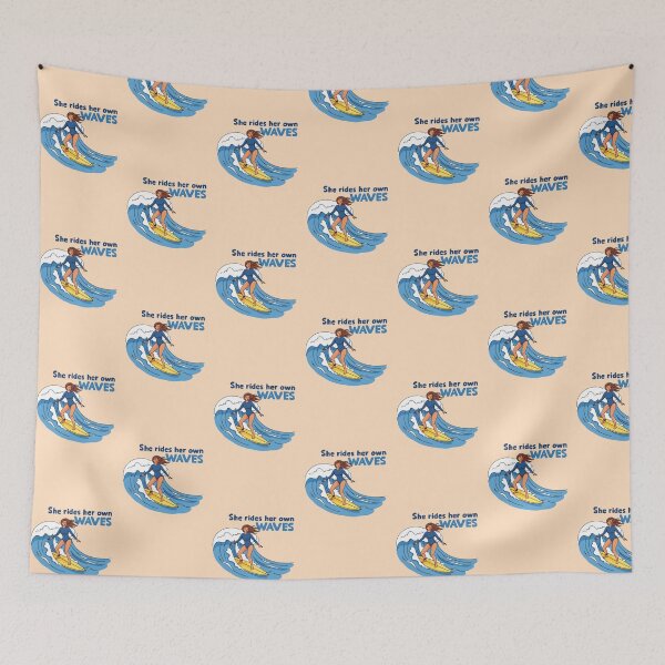 Item preview, She Rides Her Own Waves – Empowered Surfer Girl Design designed and sold by Sea Gem.