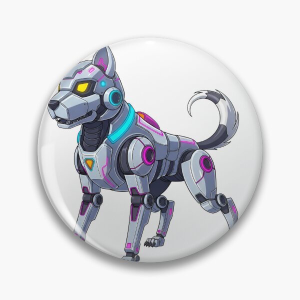 Item preview, Cybernetic canine observing a holographic display in a high-tech laboratory designed and sold by VerizalShop.