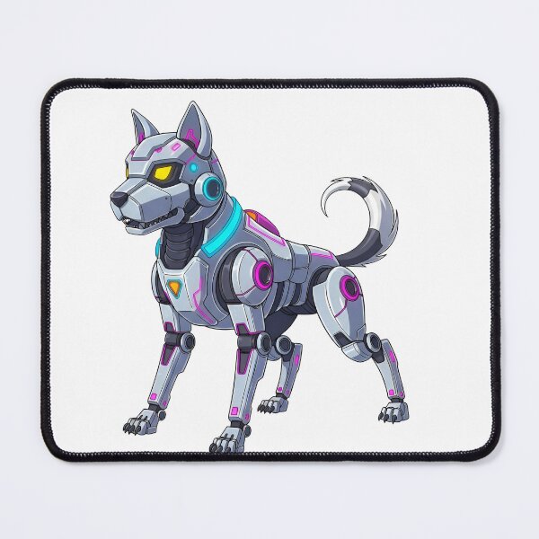 Item preview, Cybernetic canine observing a holographic display in a high-tech laboratory designed and sold by VerizalShop.