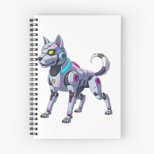 Item preview, Cybernetic canine observing a holographic display in a high-tech laboratory designed and sold by VerizalShop.