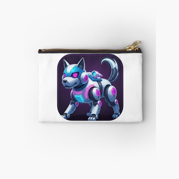 Item preview, Cybernetic enhancements on a wolf's body, neon pink accents, in a cityscape at dusk designed and sold by VerizalShop.