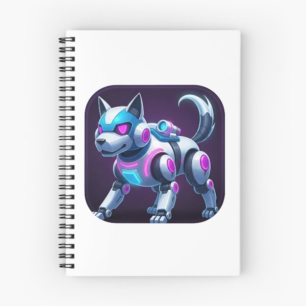 Item preview, Cybernetic enhancements on a wolf's body, neon pink accents, in a cityscape at dusk designed and sold by VerizalShop.