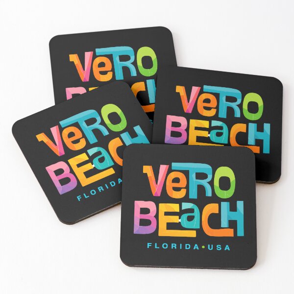 Item preview, Vero Beach Florida Retro Typographic Design designed and sold by Futurebeachbum.