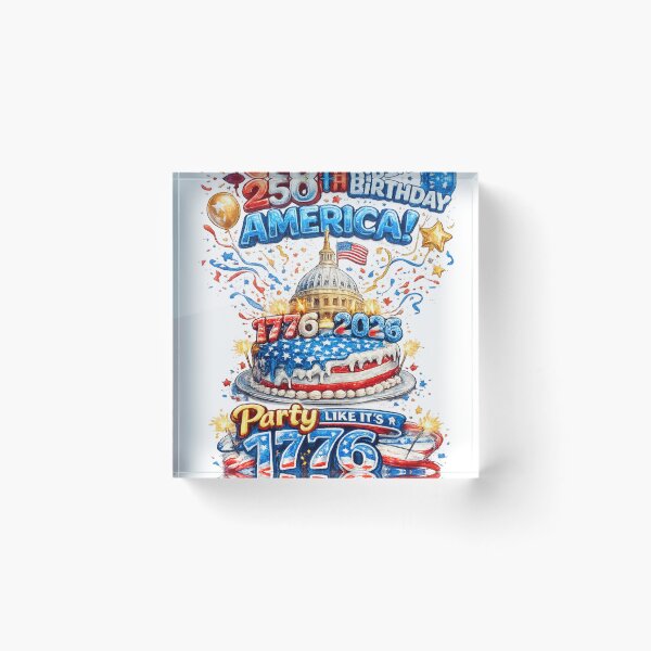 Item preview, Happy 250th Birthday America Shirt – Party Like It’s 1776 – 1776–2026 Capitol Cake Patriotic Tee designed and sold by edman765.