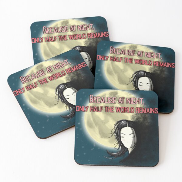 Item preview, Because at Night, Only Half the World Remains - All the Lovers in the Night quote designed and sold by threadandmagic.