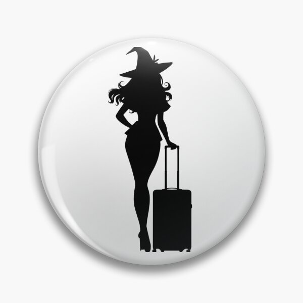 Item preview, Stylish Witch Traveling Silhouette designed and sold by BlondeBalance.