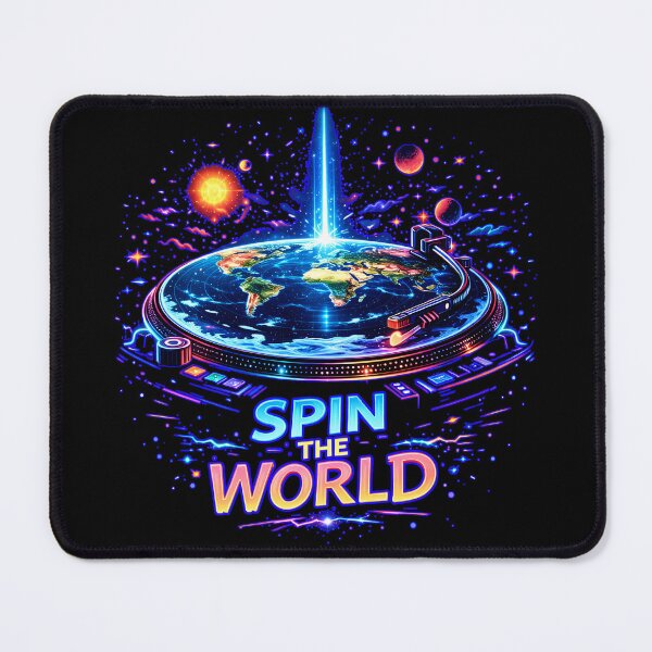 Item preview, Spin the World – Neon Turntable Earth DJ designed and sold by leyfinder.