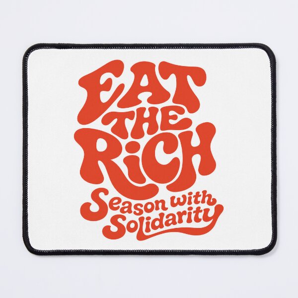 Item preview, Eat the rich - season with solidarity | 70s typography designed and sold by Fetzenbude.