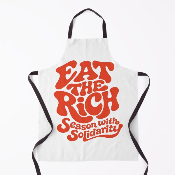 Item preview, Eat the rich - season with solidarity | 70s typography designed and sold by Fetzenbude.