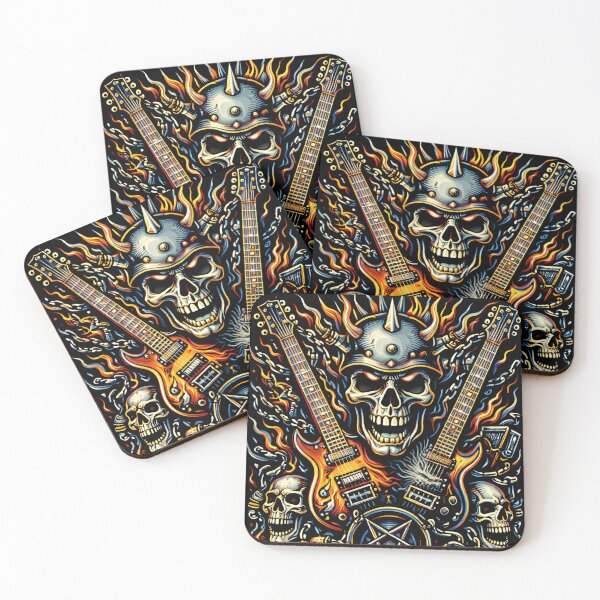 Item preview, heavy metal skull  designed and sold by aliraweb.